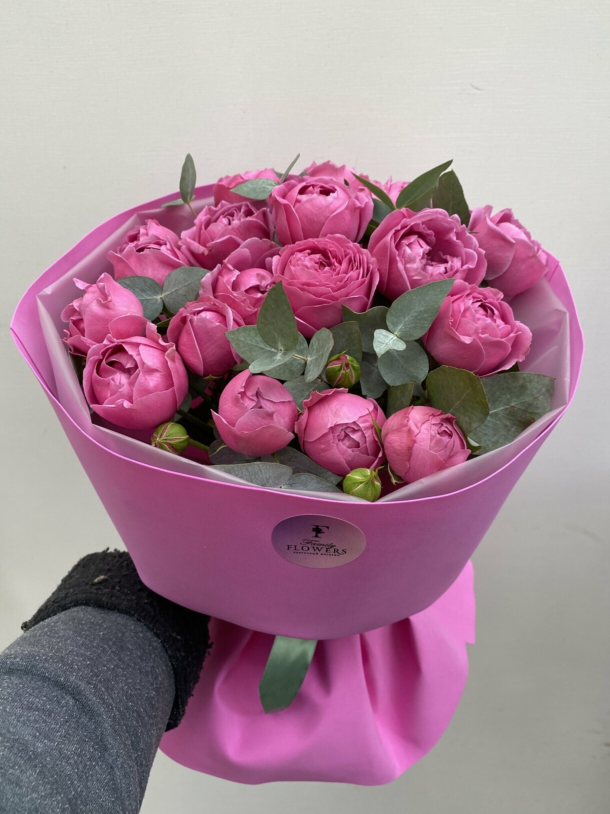 Букет из пионовидных роз «Мисти баблс»