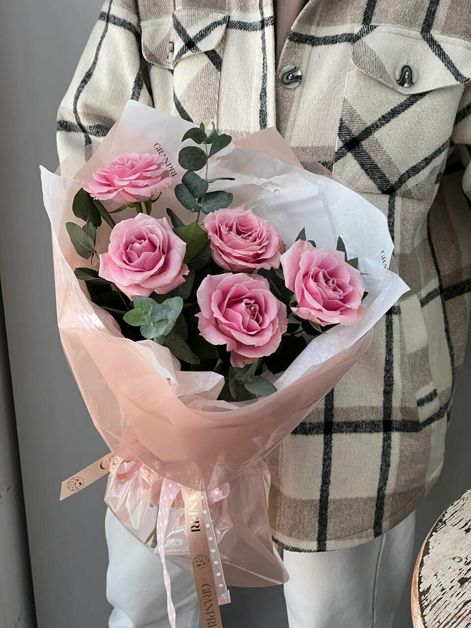 Букет розовых роз