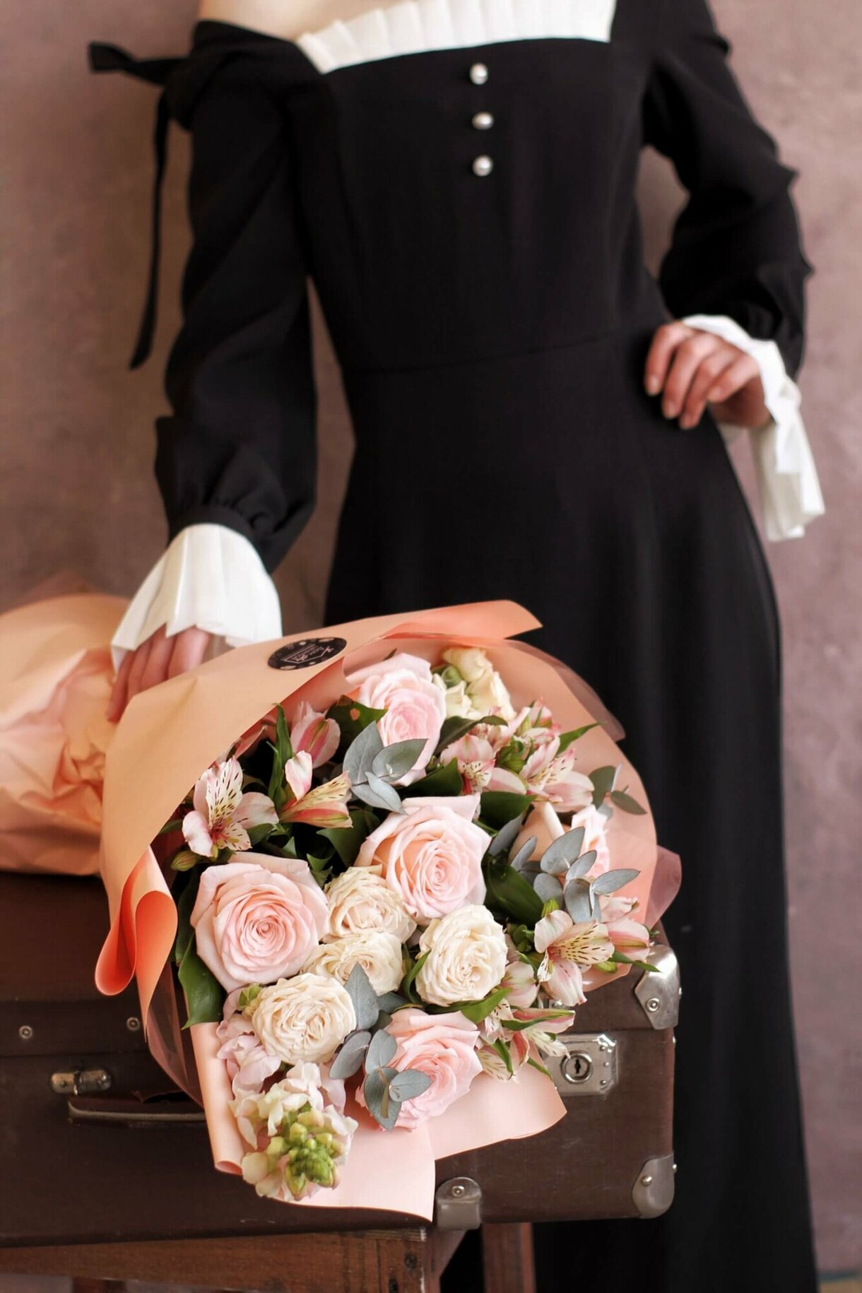 Букет с розами «Твоя нежность»