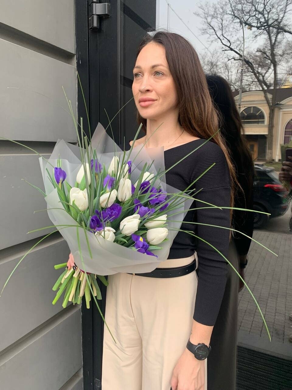 Тюльпан с ирисом